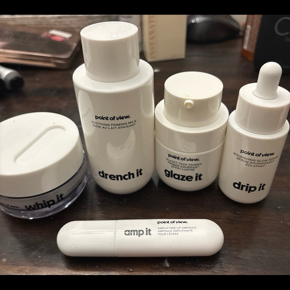 POV Point of View Beauty dew it set- full sized- authentic -  $158 retail
